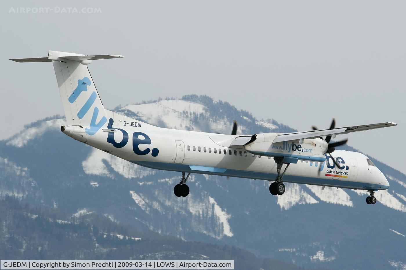 G-JEDM, 2003 De Havilland Canada DHC-8-402Q Dash 8 C/N 4077, G-JEDM @ Salzburg Airport