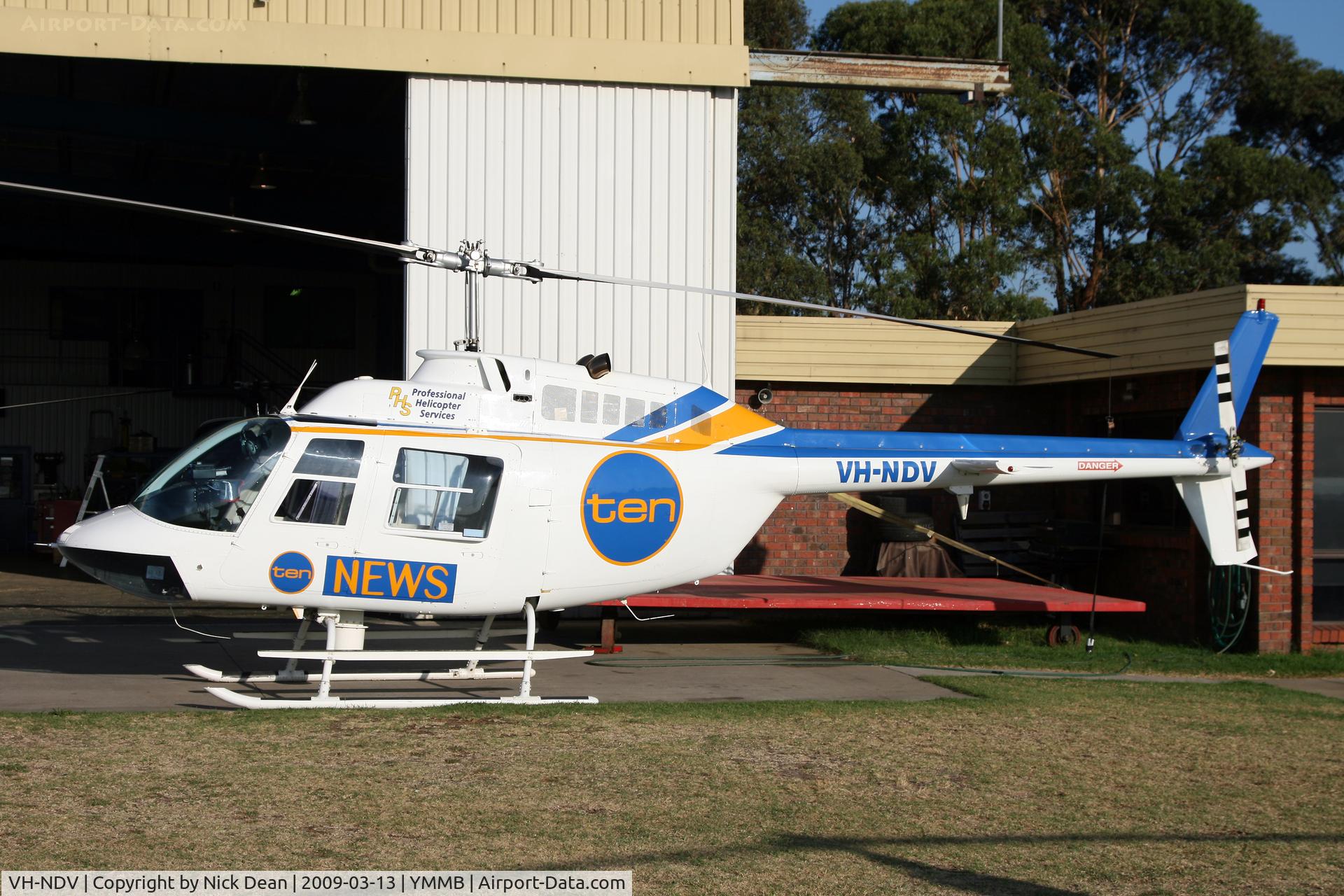 VH-NDV, 1989 Bell 206B JetRanger III C/N 4071, YMMB