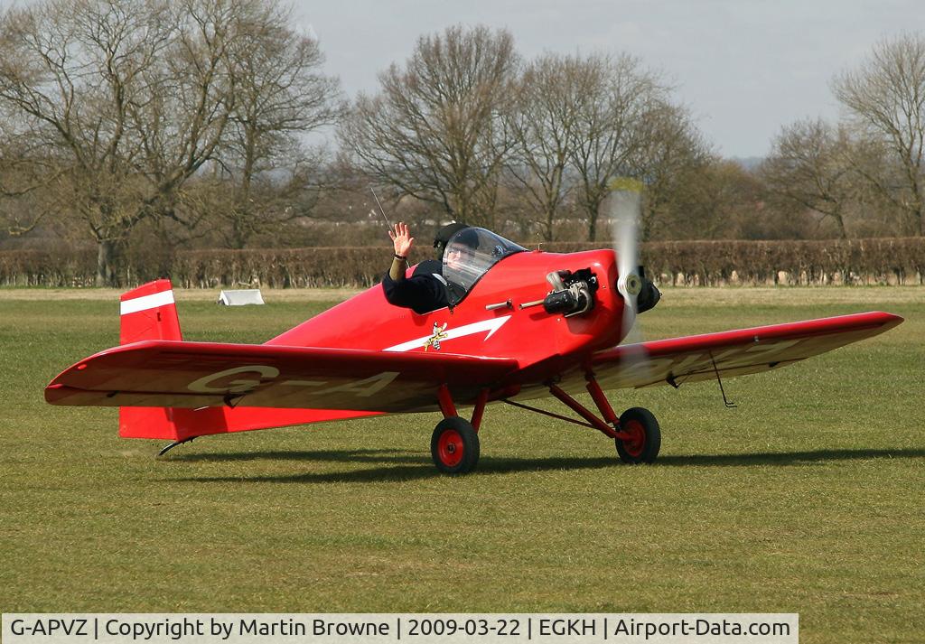 G-APVZ, 1960 Rollason Druine D.31 Turbulent C/N PFA 545, A wave for the children!