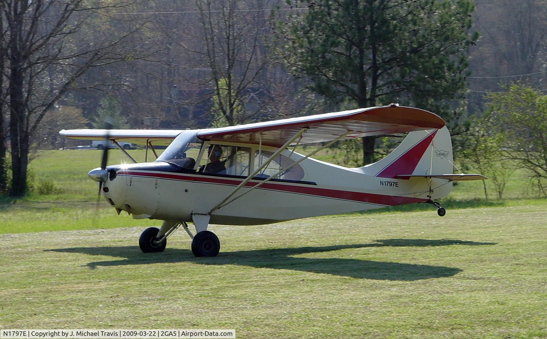 N1797E, 1946 Champion 7AC C/N 7AC-5364, Champ landing at Windrift 2GA5.