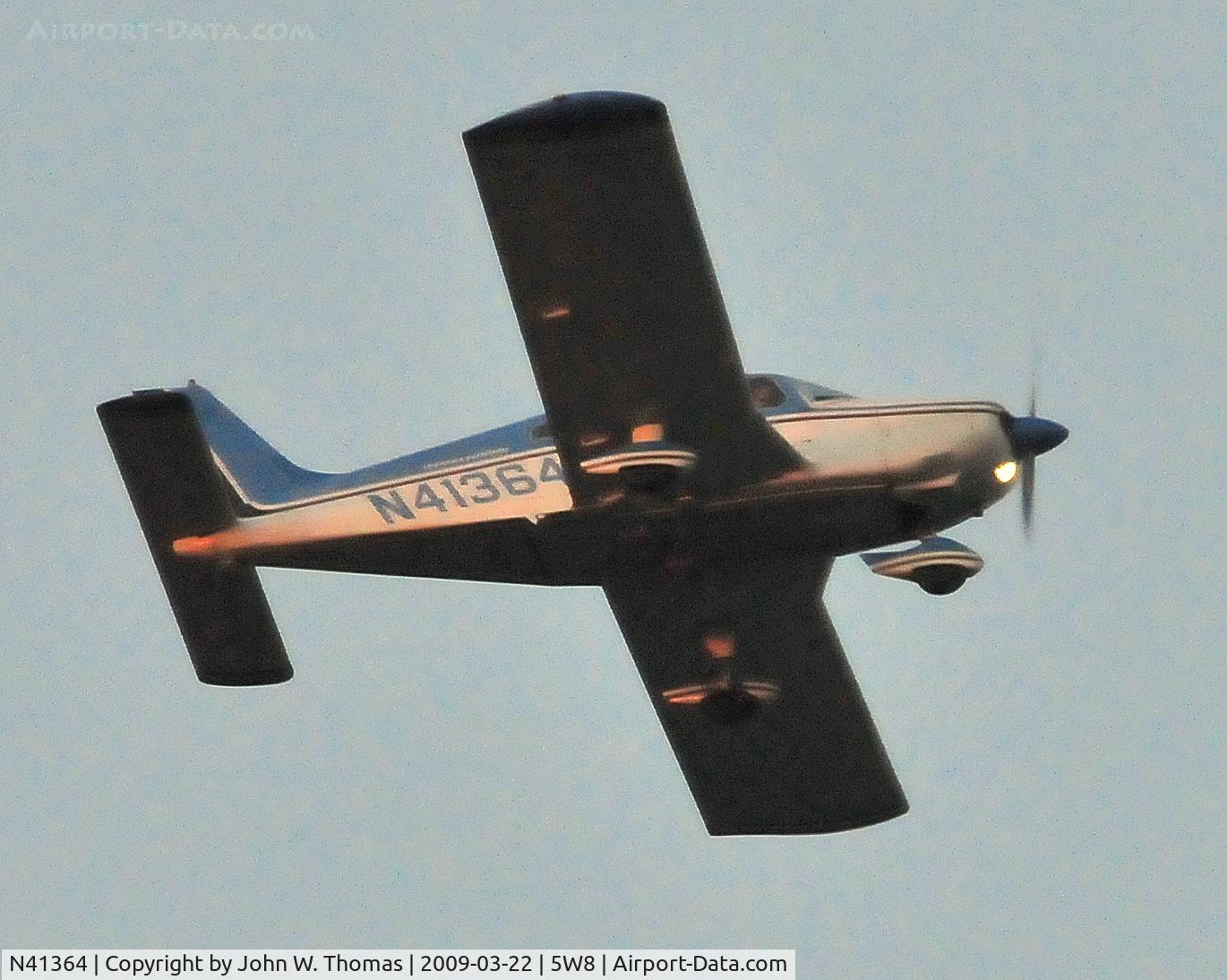 N41364, 1974 Piper PA-28-235 Cherokee Pathfinder C/N 28-7410057, Passing over field W to E