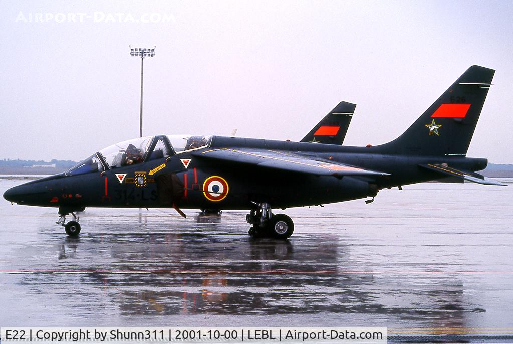 E22, Dassault-Dornier Alpha Jet E C/N E22, Parked at the Cargo apron...