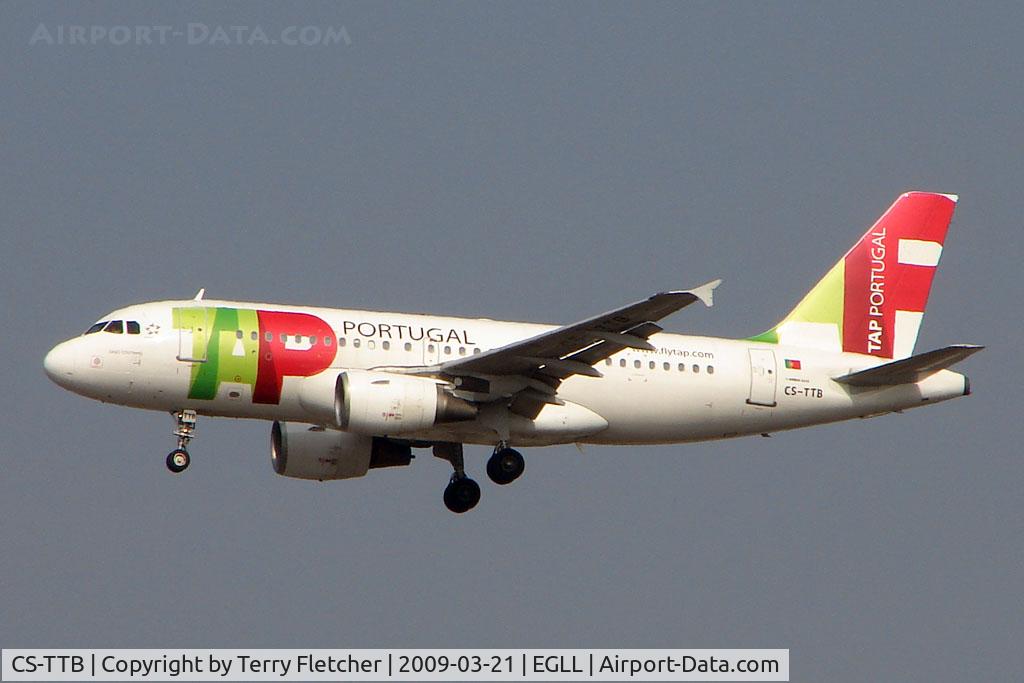 CS-TTB, 1997 Airbus A319-111 C/N 755, TAP A319 at Heathrow