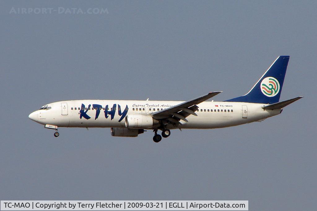 TC-MAO, 2001 Boeing 737-86N C/N 28645, Kibris THY B737 at Heathrow