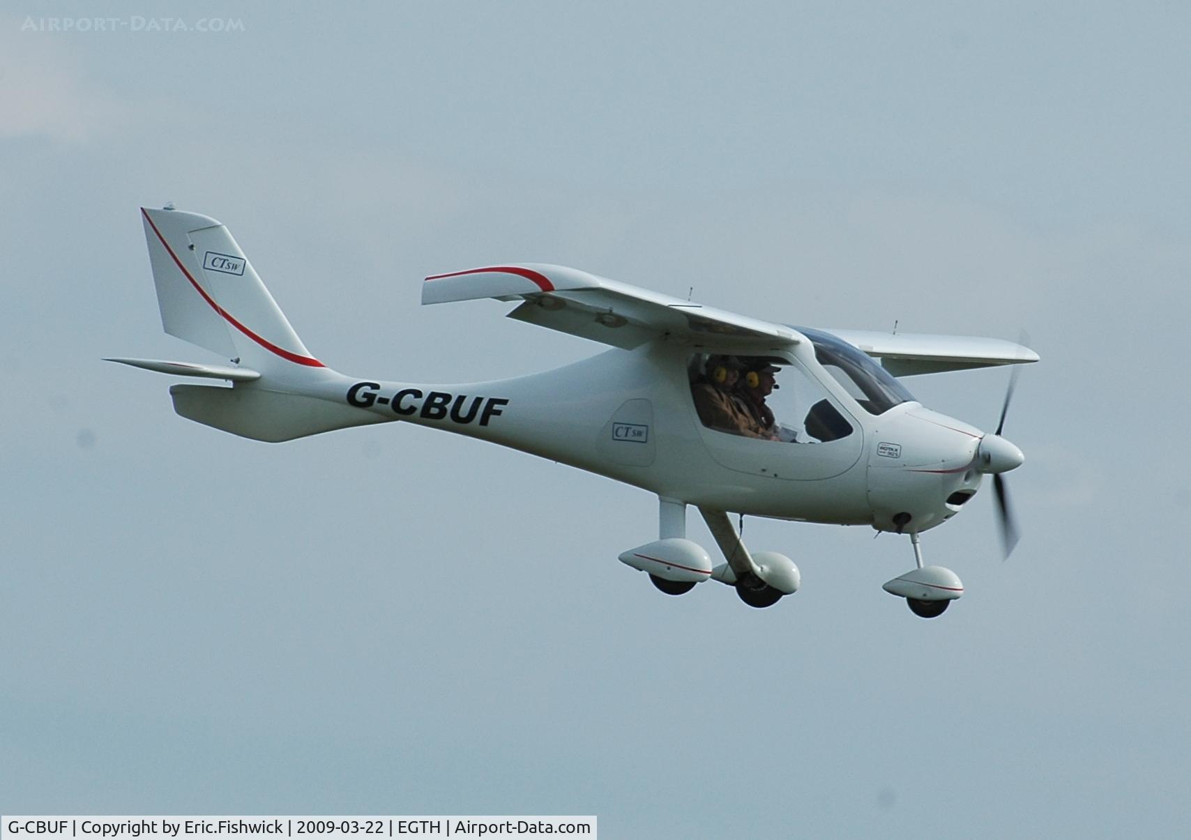 G-CBUF, 2002 Flight Design CT2K C/N 7901, 4. G-CBUF arriving at Shuttleworth (Old Warden) Aerodrome.