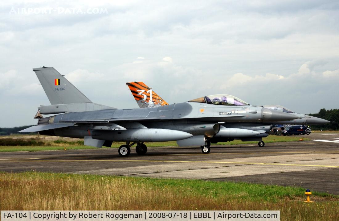 FA-104, 1987 SABCA F-16AM Fighting Falcon C/N 6H-104, FA-104 F-16AM.Belgian Air Force.Photocall.