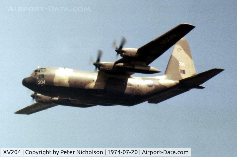 XV204, 1967 Lockheed C-130K Hercules C.1 C/N 382-4228, Hercules C.1 of the Lyneham Transport Wing at the 1974 RAF Leconfield Airshow.