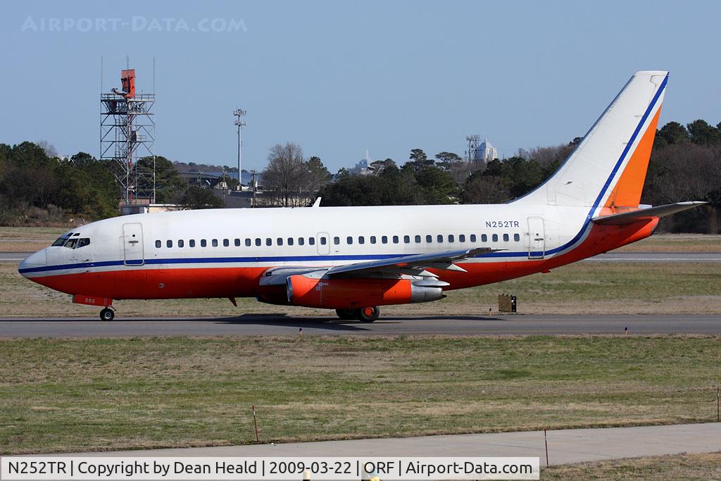 N252TR, 1983 Boeing 737-228 C/N 23001, Piedmont Aviation Services, Inc DBA Pace Airlines N252TR (FLT PCE969) taxiing to RWY 23 for departure to Atlantic City Int'l (KACY). This aircraft has a history which includes, but is not limited to Aloha Airlines and Hooters Air.