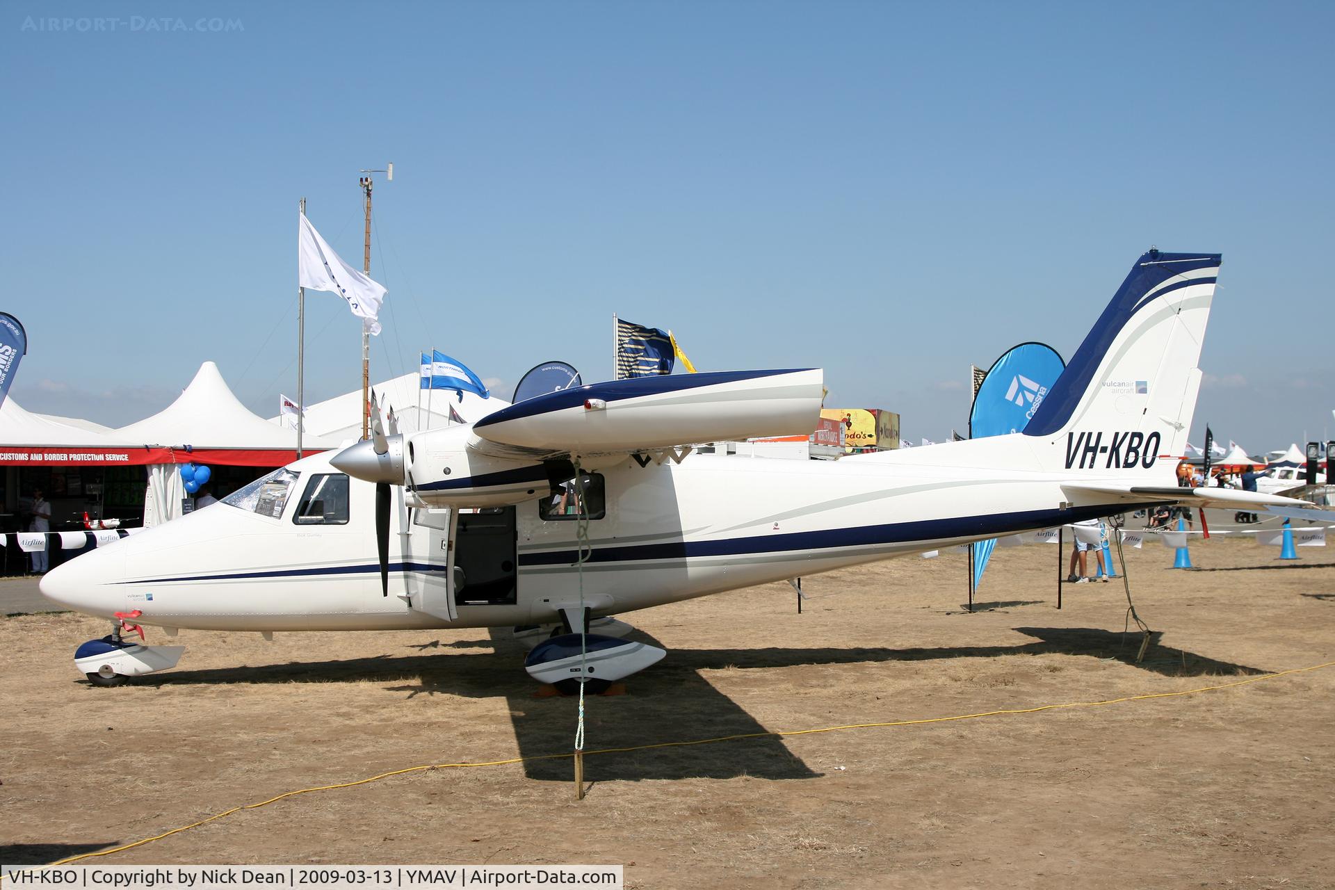 VH-KBO, 2008 Vulcanair P-68C C/N 448, YMAV