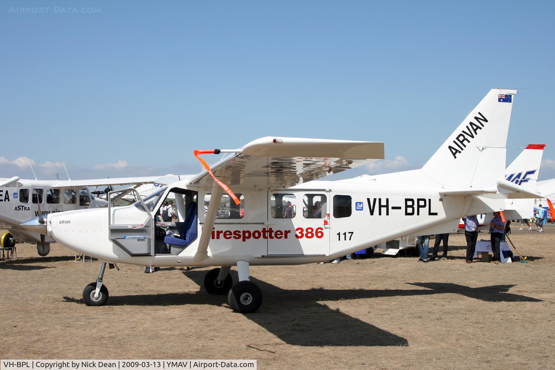 VH-BPL, 2007 Gippsland GA-8 Airvan C/N GA8-07-117, YMAV