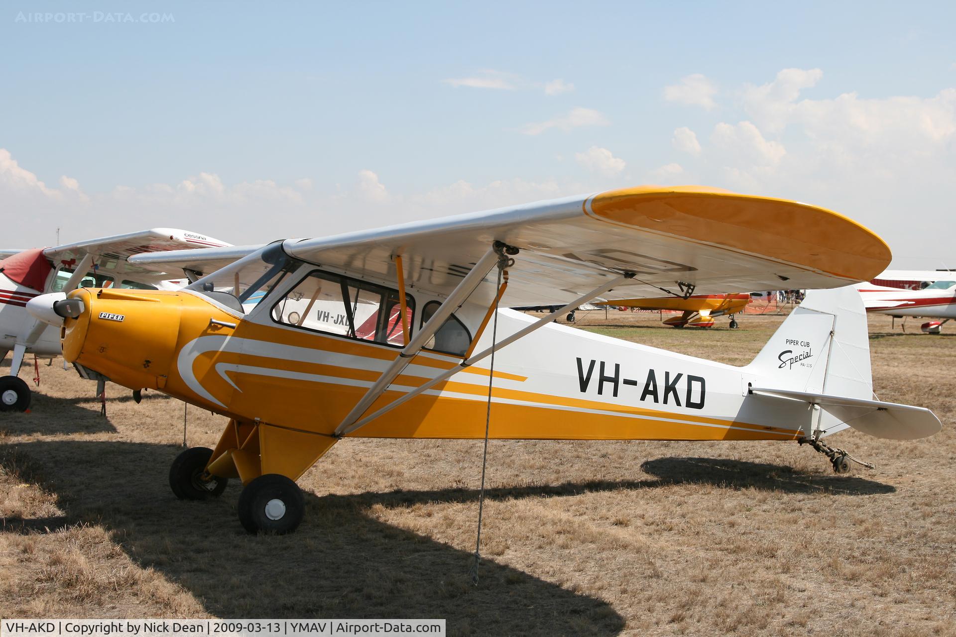 VH-AKD, 1949 Piper PA-11S Cub Special C/N 11-894, YMAV