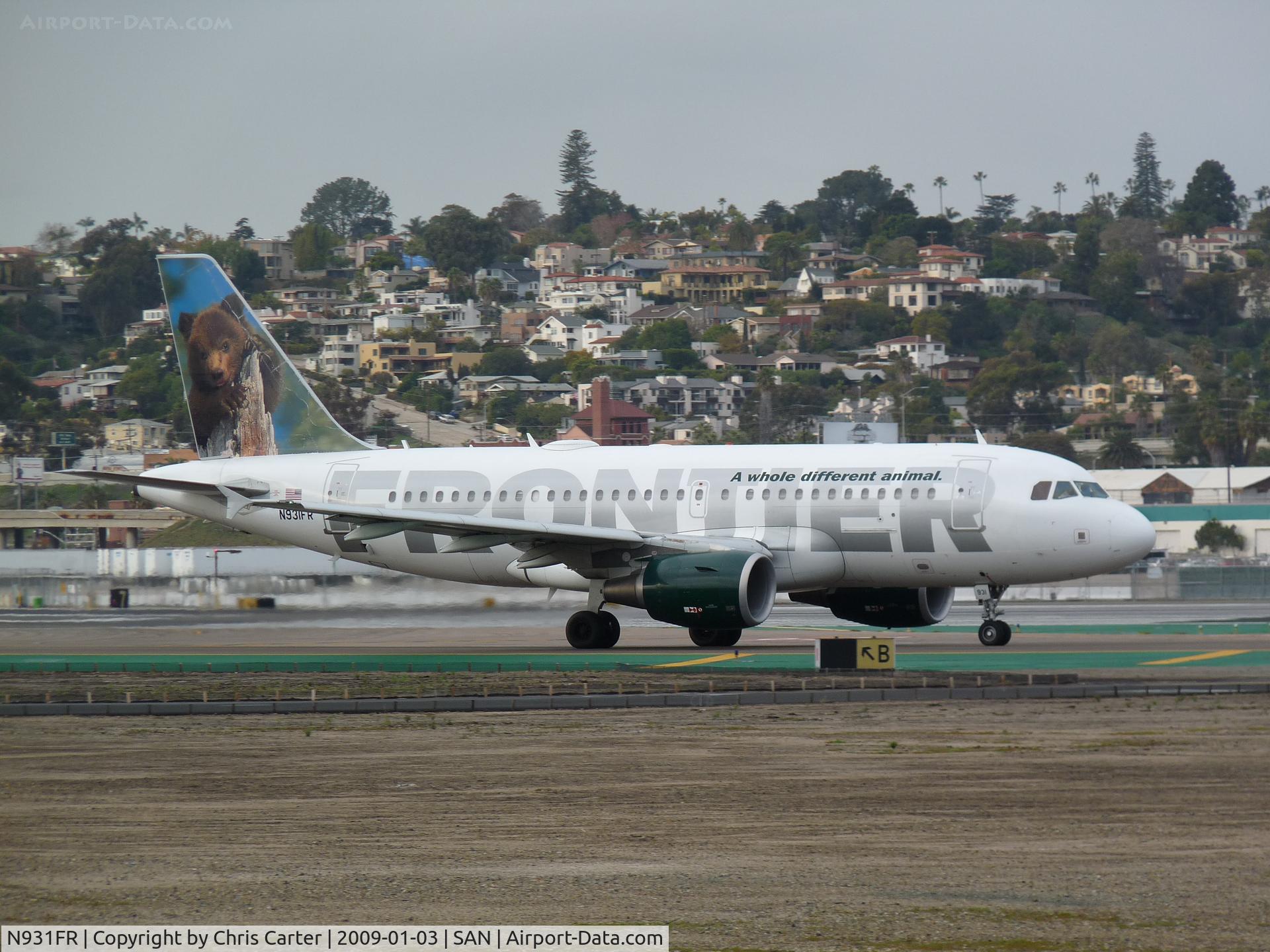 N931FR, 2004 Airbus A319-111 C/N 2253, 'Jo-Jo' departs for Denver