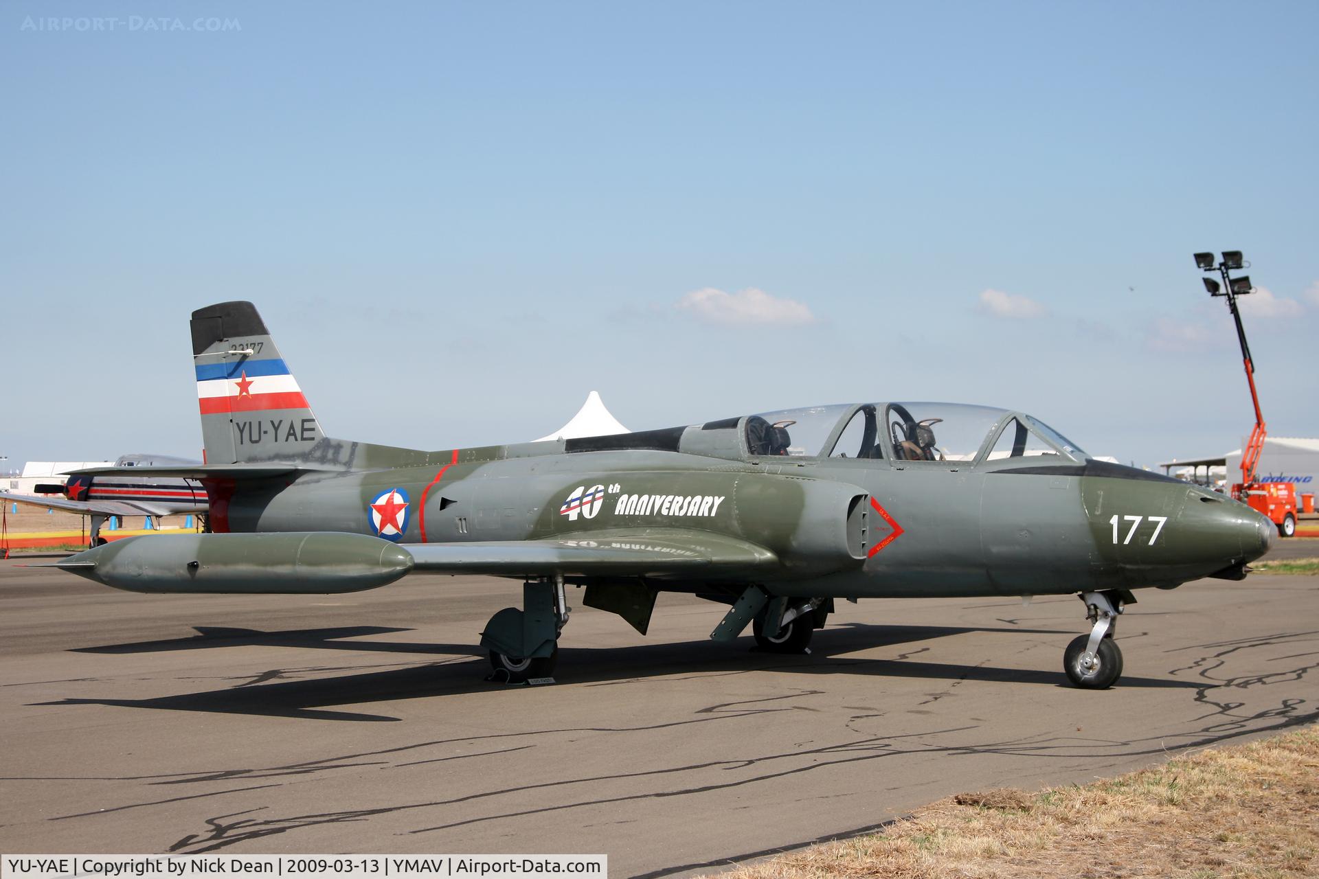 YU-YAE, Soko G-2A Galeb C/N FVS-G-23177, YMAV