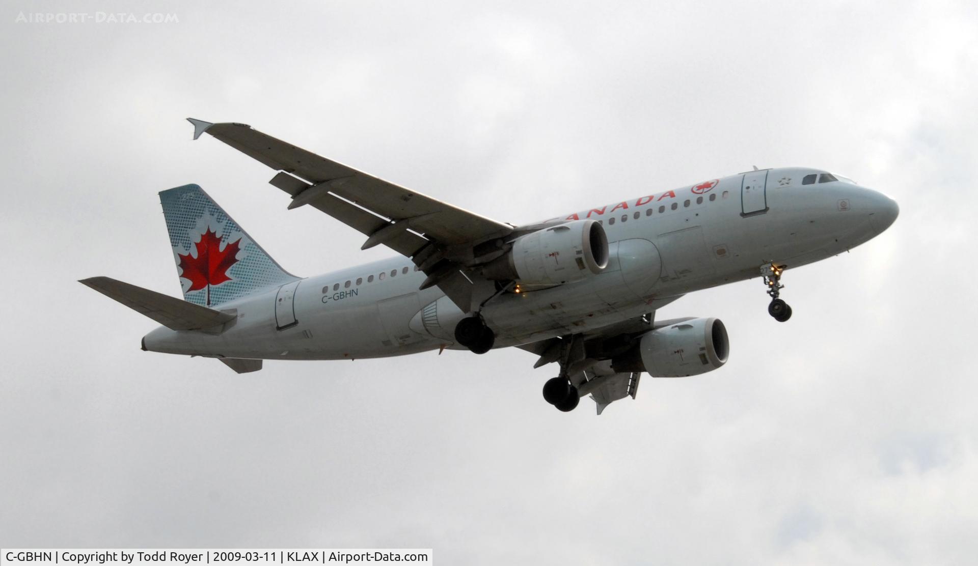C-GBHN, 1997 Airbus A319-114 C/N 773, Landing 24R at LAX