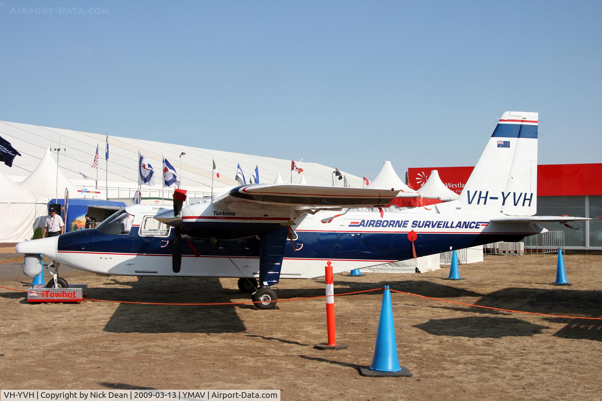 VH-YVH, 1982 Pilatus Britten-Norman BN-2T Turbine Islander C/N 2145, YMAV
