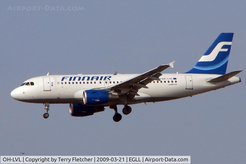 OH-LVL, 2004 Airbus A319-112 C/N 2266, Finnair A319 at Heathrow