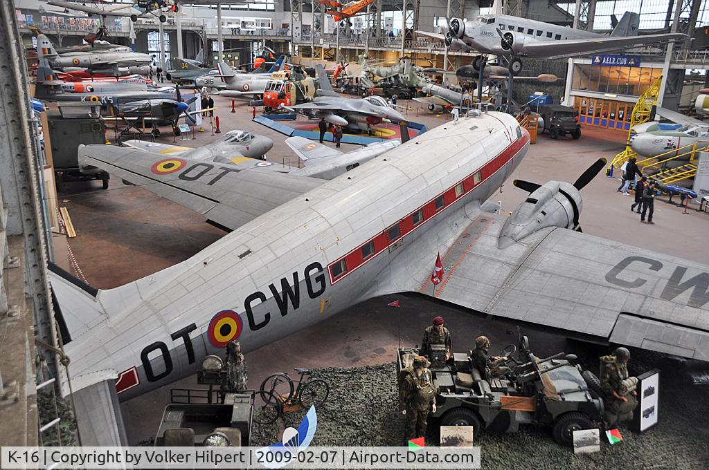 K-16, 1943 Douglas C-47B-1-DL Skytrain C/N 20823, at Museum Brussels