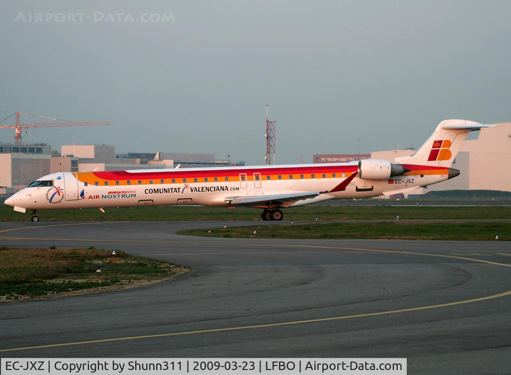 EC-JXZ, 2006 Bombardier CRJ-900 (CL-600-2D24) C/N 15087, Taxiing holding point rwy 32R for departure...