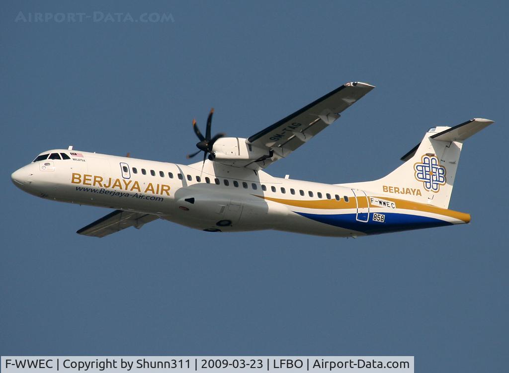 F-WWEC, 2009 ATR 72-212A C/N 858, C/n 858 - To be 9M-TAG