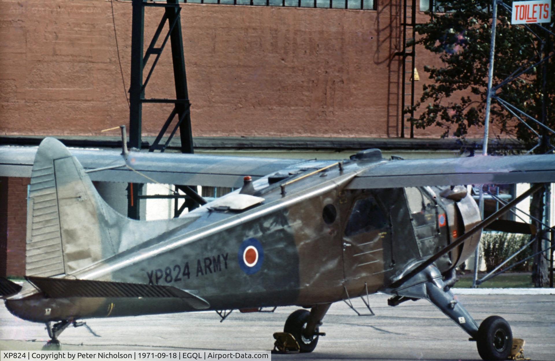 XP824, 1961 De Havilland Canada DHC-2 Beaver AL.1 C/N 1489, Beaver AL.1 of 15 Flight was present at the 1971 Leuchars Airshow.