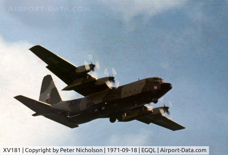 XV181, 1967 Lockheed C-130K Hercules C.1 C/N 382-4198, Hercules C.1 of the Lyneham Transport Wing displaying at the 1971 Leuchars Airshow.