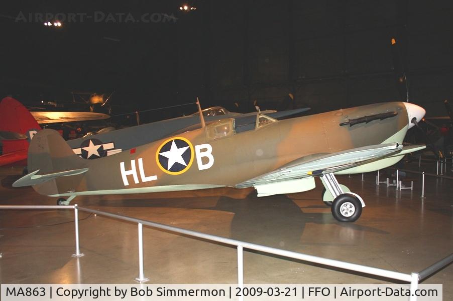 MA863, 1943 Supermarine 349 Spitfire F.Vc C/N Not found MA863, 1943 Vickers-Armstrong Supermarine Spitfire Mk. Vc at the USAF Museum in Dayton, Ohio.