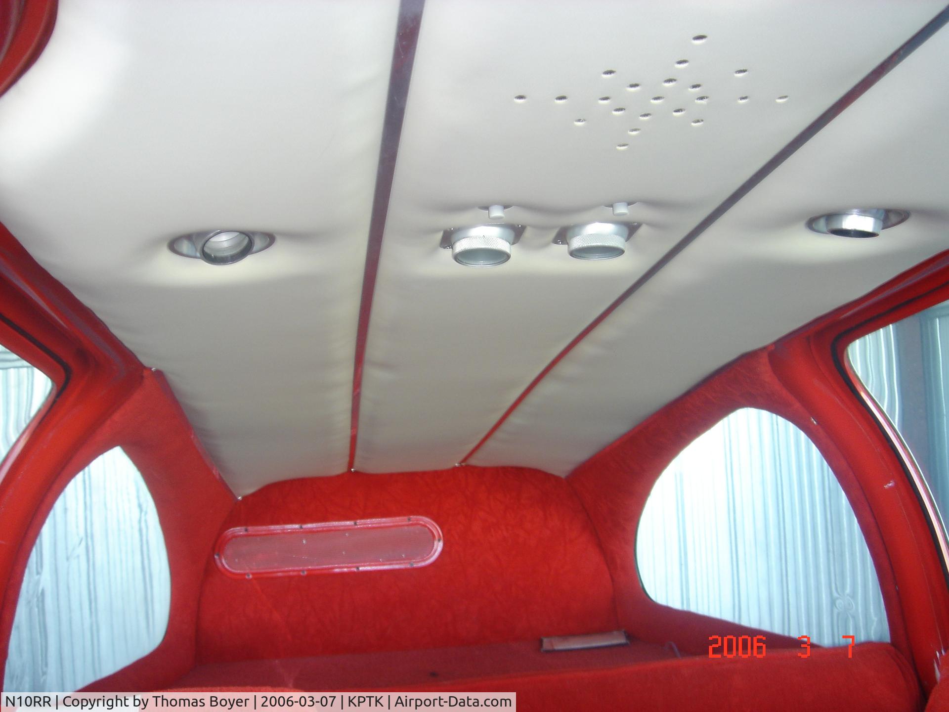N10RR, 1954 Beech E35 C/N D-3706, New Overhead with Fresh Air Vents and Lights