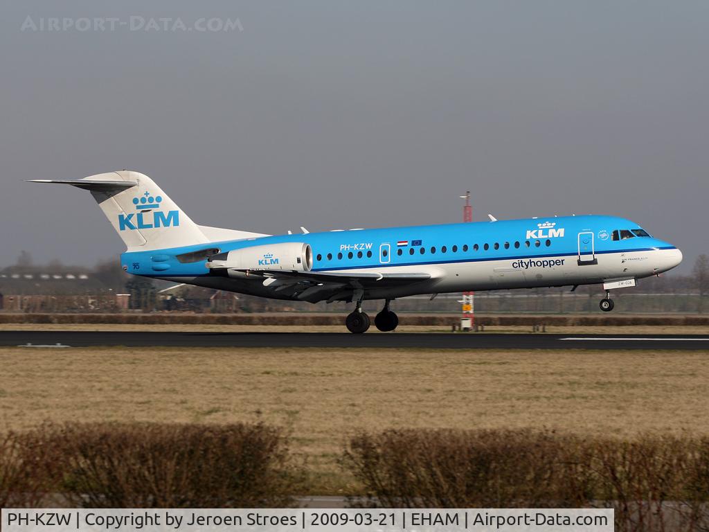 PH-KZW, 1995 Fokker 70 (F-28-0070) C/N 11558, Fokker F70