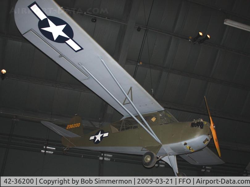 42-36200, 1942 Aeronca L-3B Grasshopper C/N Not found 42-36200, Aeronca L-3B Grasshopper restored and delivered to the USAF Museum in Dayton, Ohio