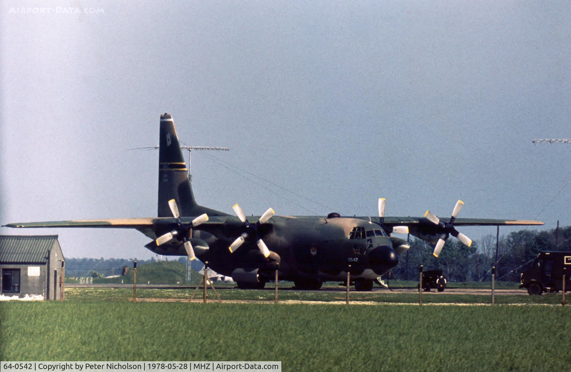 64-0542, Lockheed C-130E Hercules C/N 382-4032, C-130E Hercules of 317th Tactical Airlift Wing dispersed at the 1978 Mildenhall Air Fete.