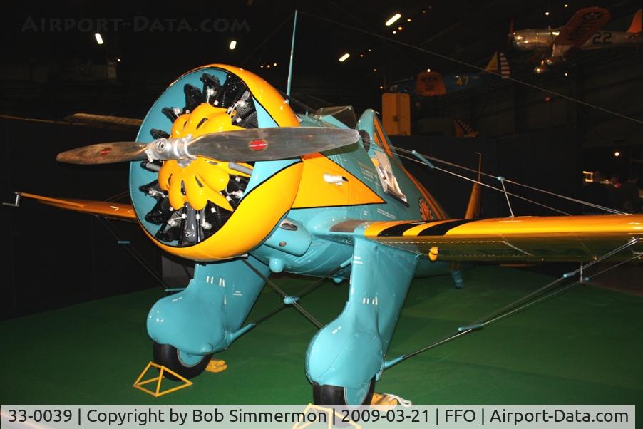 33-0039, 1933 Boeing P-26A Replica C/N 1815, Reproduction of a 1933 Boeing P-26A painted up as 33-39 on display at the USAF Museum in Dayton, Ohio.