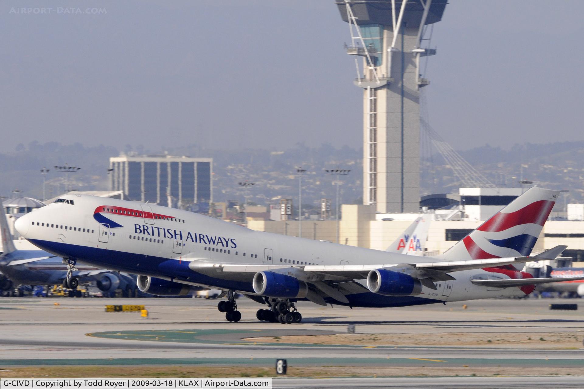 G-CIVD, 1994 Boeing 747-436 C/N 27349, Departing LAX on 25R