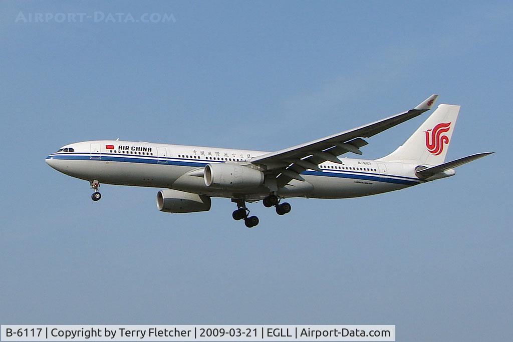 B-6117, 2008 Airbus A330-243 C/N 0903, Air China A330 on approach to LHR