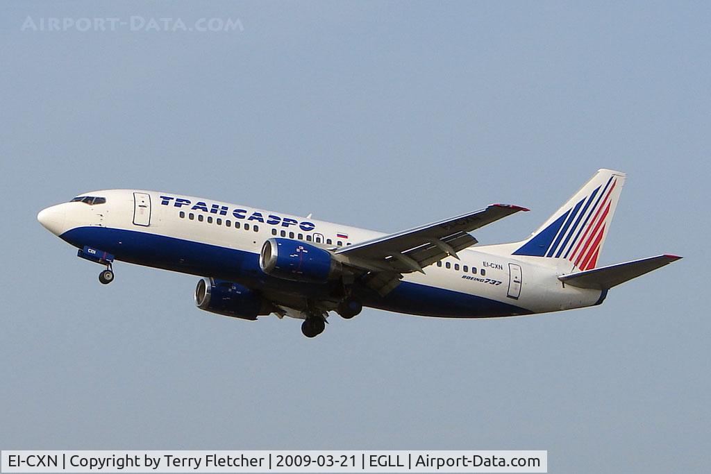 EI-CXN, 1987 Boeing 737-329 C/N 23772, Transaero B737 at LHR