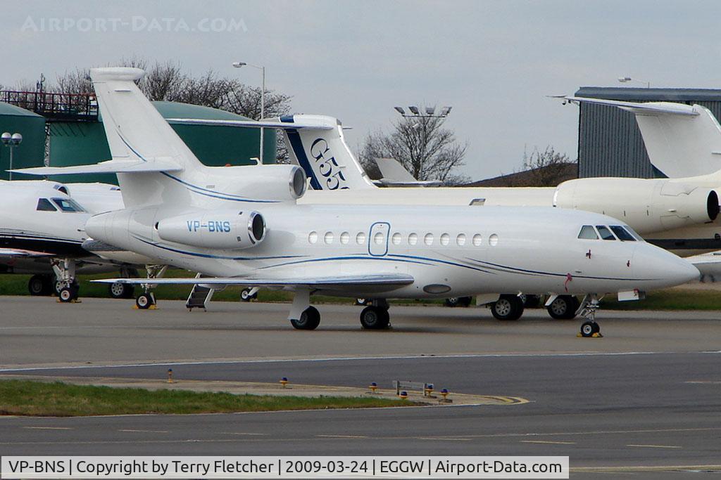 VP-BNS, 2007 Dassault Falcon 900DX C/N 609, Newish falcon 900DX at Luton