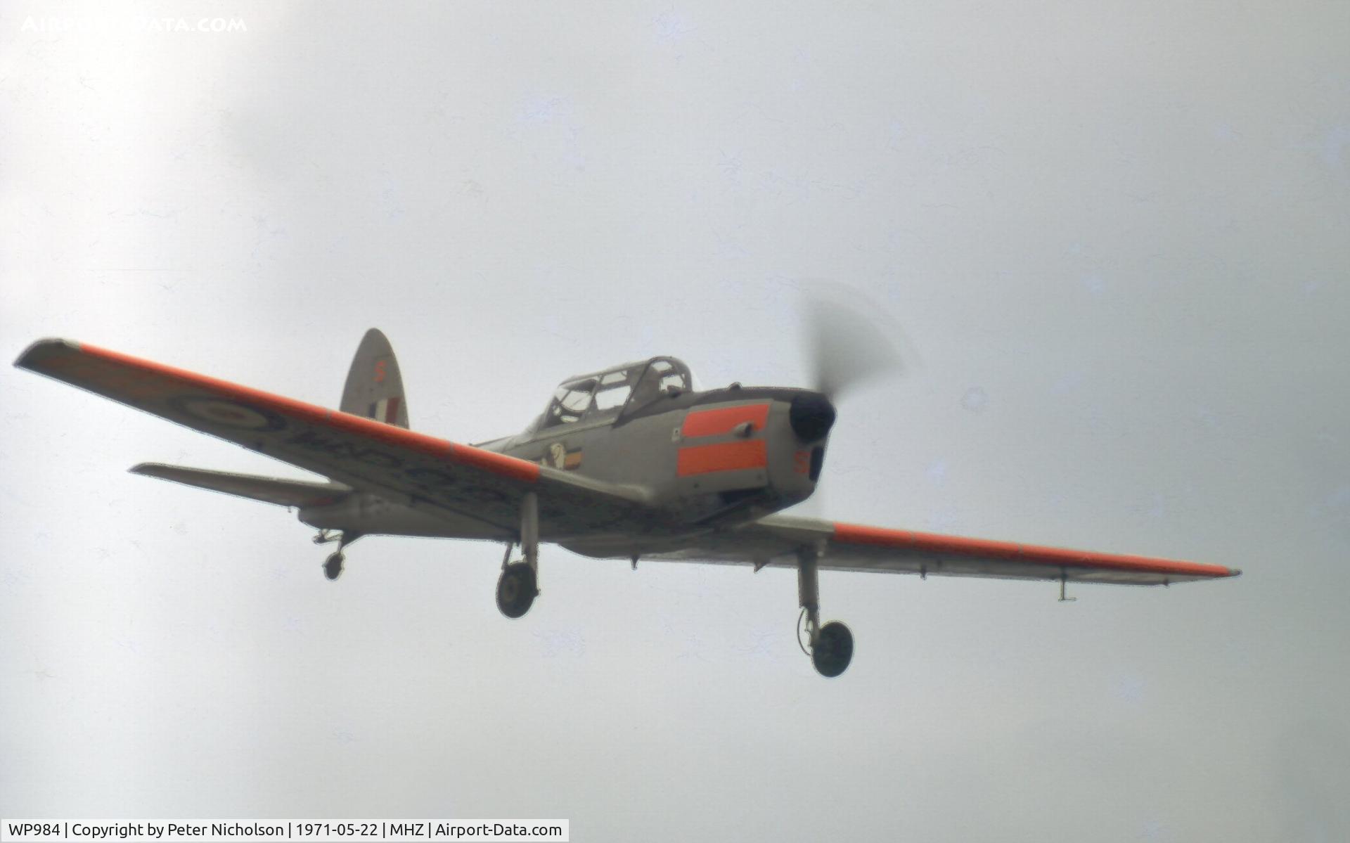 WP984, 1953 De Havilland DHC-1 Chipmunk T.10 C/N C1/0852, Chipmunk T.10 in the static park of the 1971 Mildenhall Airshow.