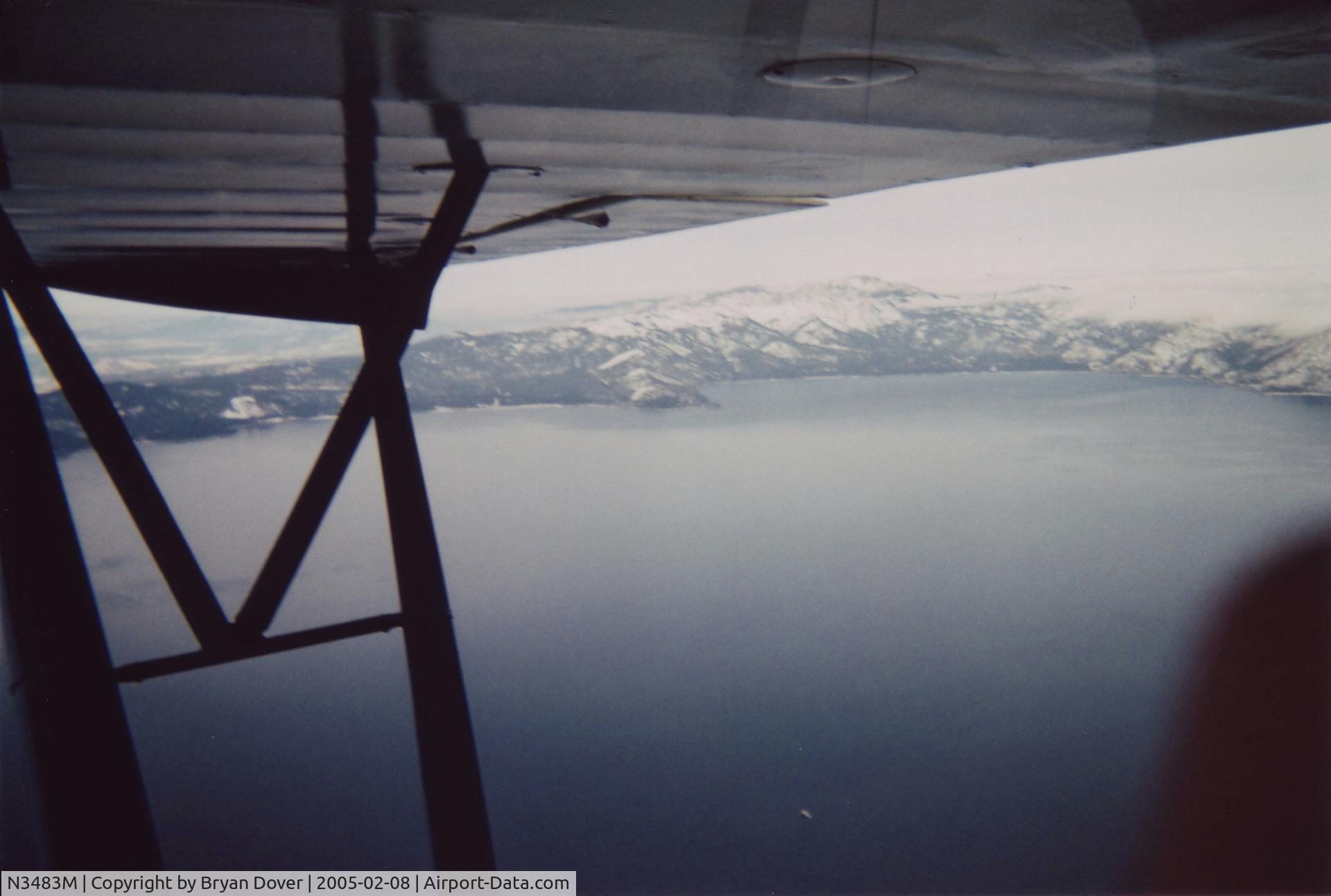 N3483M, 1947 Piper PA-12 Super Cruiser C/N 12-2339, N3483M over Lake Tahoe