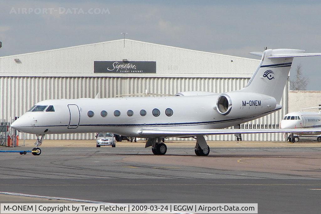 M-ONEM, 2008 Gulfstream Aerospace GV-SP (G550) C/N 5210, New Gulfstream G550 at Luton