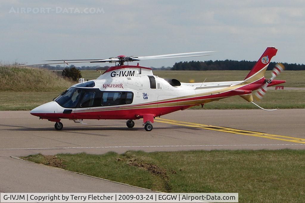 G-IVJM, 2002 Agusta A-109E Power C/N 11154, Agusta A109E at Luton wearing Kingfisher titles