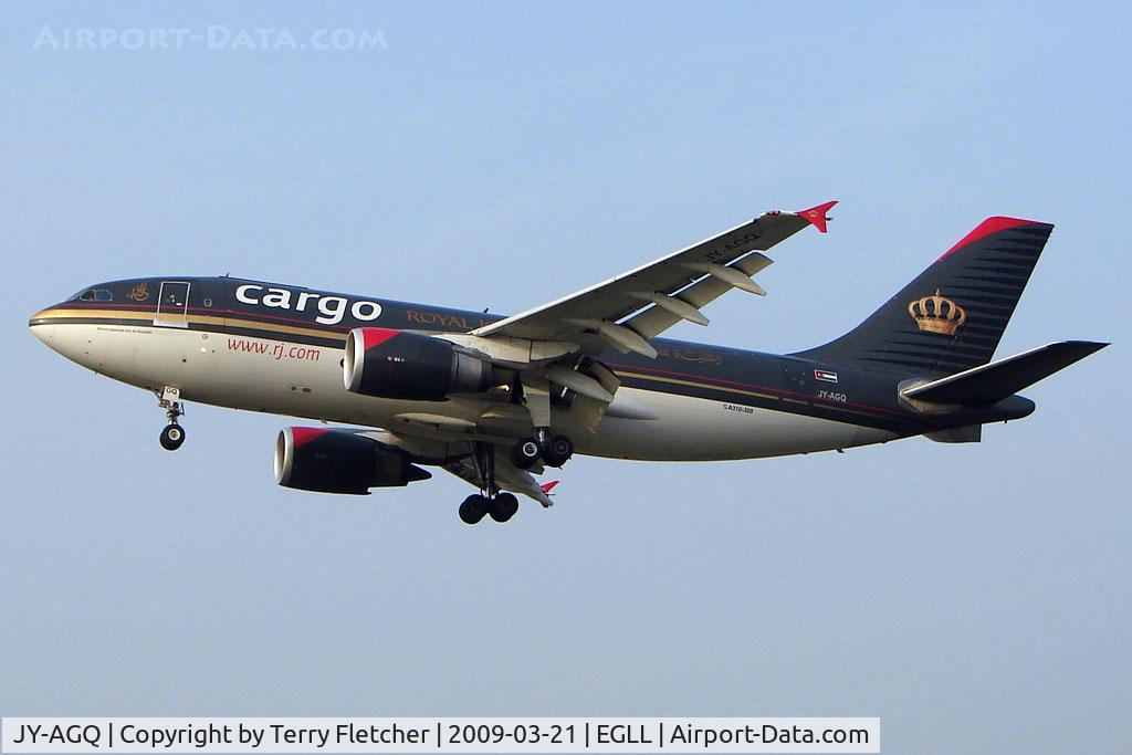 JY-AGQ, 1987 Airbus A310-304F C/N 445, Royal Jordanian Cargo A310F at Heathrow