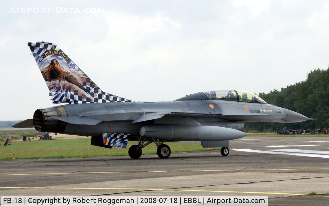 FB-18, General Dynamics F-16BM Fighting Falcon C/N 6J-18, Belgian Air Force.Special colors.1987-2007.20 YEARS OCU.