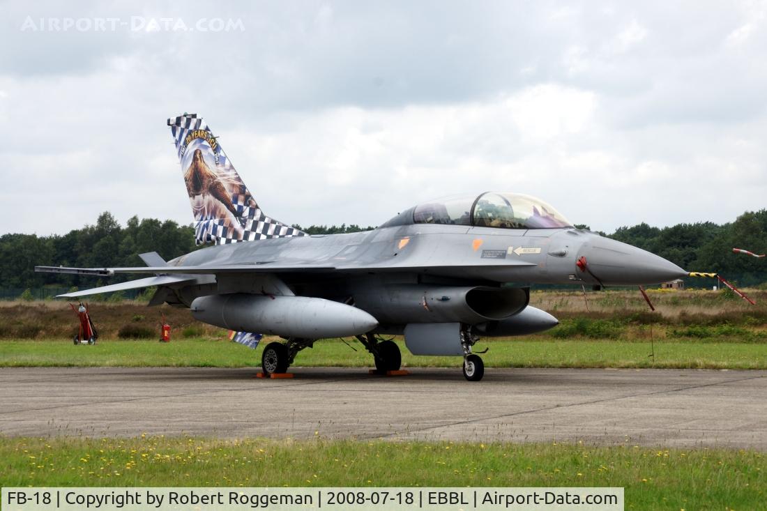 FB-18, General Dynamics F-16BM Fighting Falcon C/N 6J-18, Belgian Air Force.Special colors.1987-2007.20 YEARS OCU.