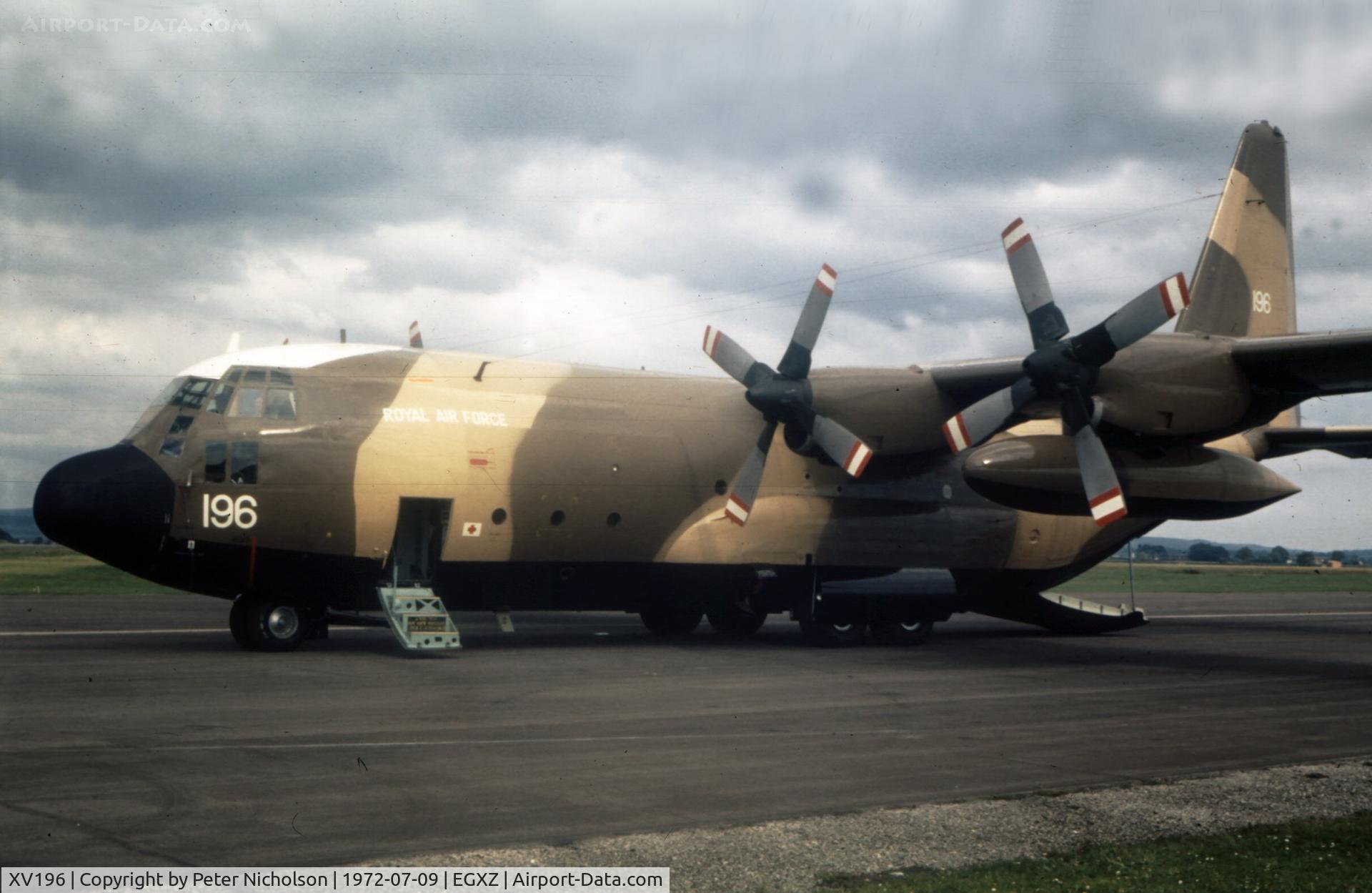 XV196, 1967 Lockheed C-130K Hercules C.1 C/N 382-4217, How different the camouflage is now from this application seen at the 1972 Topcliffe Open Day.