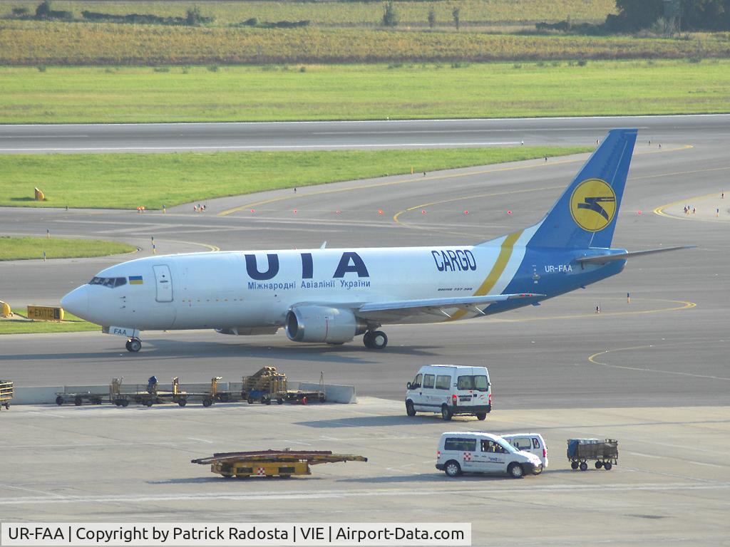 UR-FAA, 1989 Boeing 737-3Y0(F) C/N 24462, In 2008 Ukraine Air Cargo replaced its AN 12 on the flights to VIE with this converted 737-300