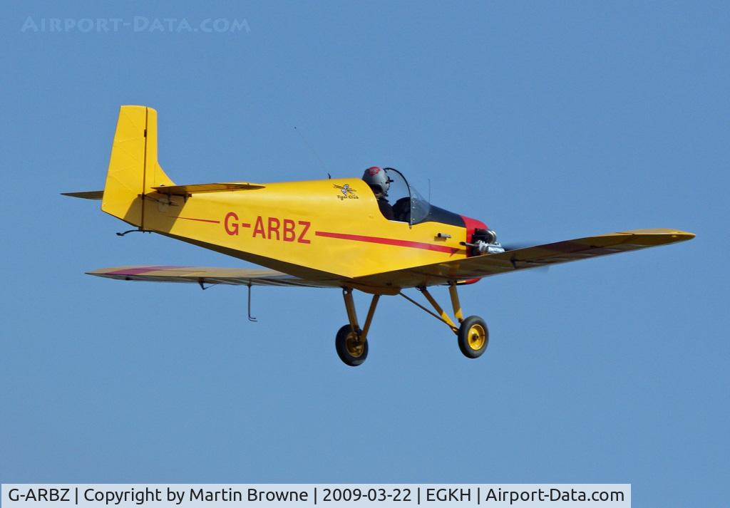 G-ARBZ, 1960 Rollason Druine D.31 Turbulent C/N PFA 553, Low pass