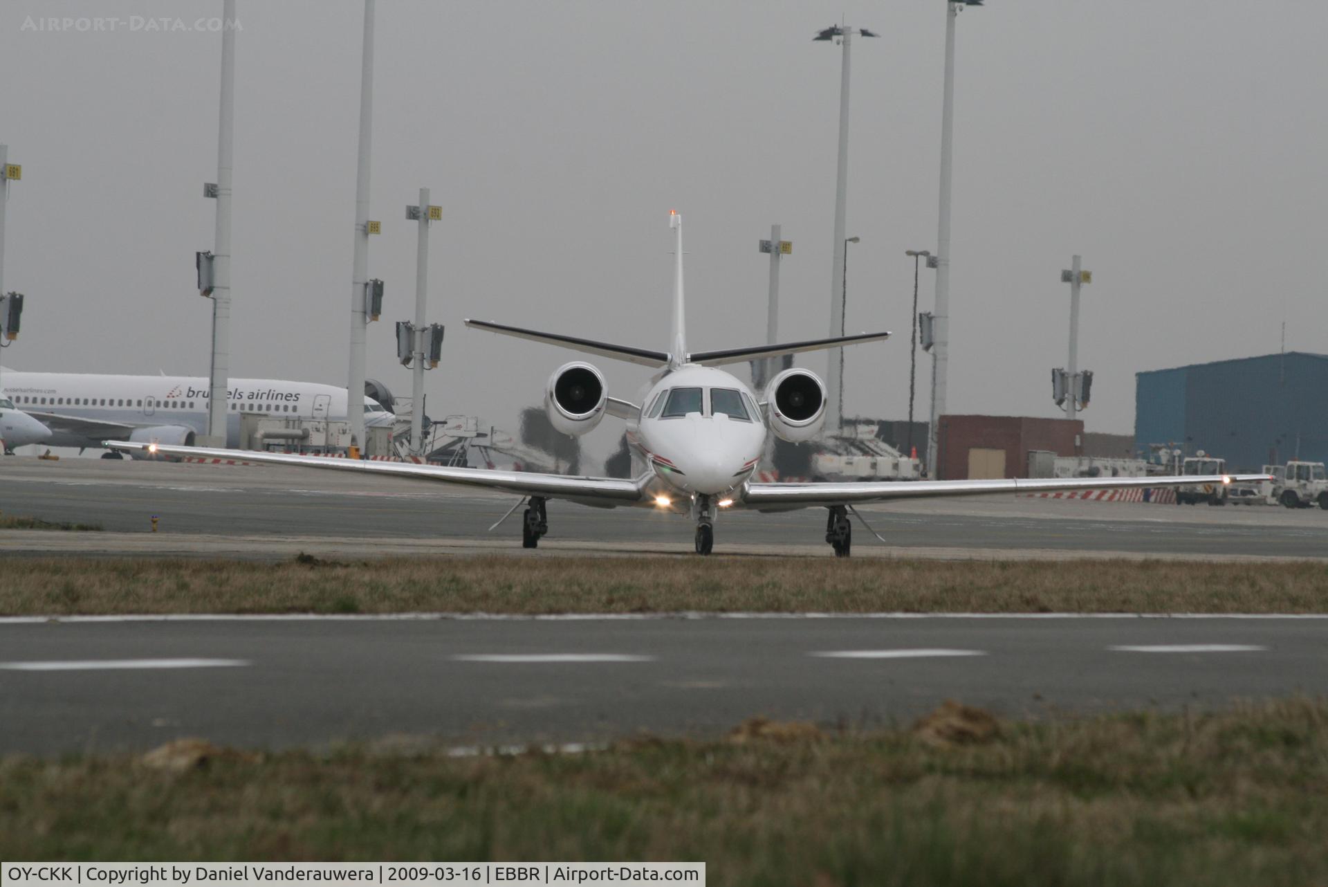 OY-CKK, 2007 Cessna 560 Citation XLS C/N 560-5757, Arriving to G.A. apron