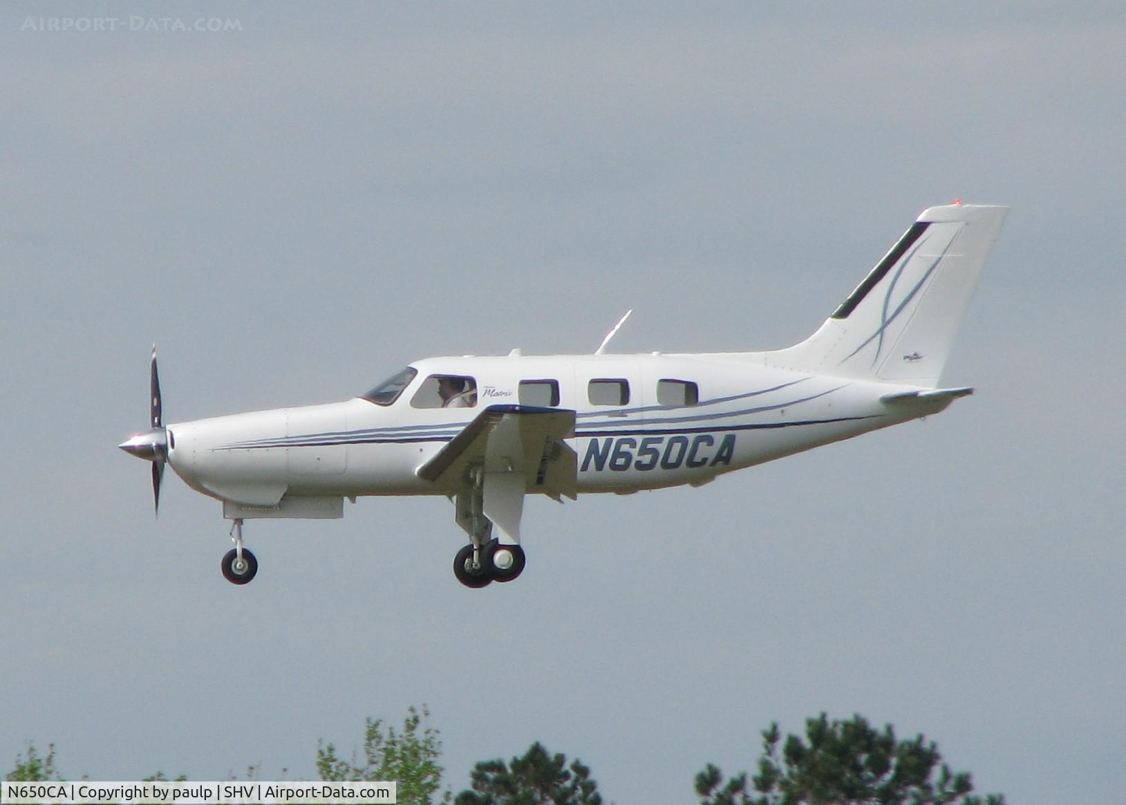 N650CA, 2008 Piper PA-46R-350T Malibu Matrix C/N 4692008, Doing touch and goes at Shreveport Regional.