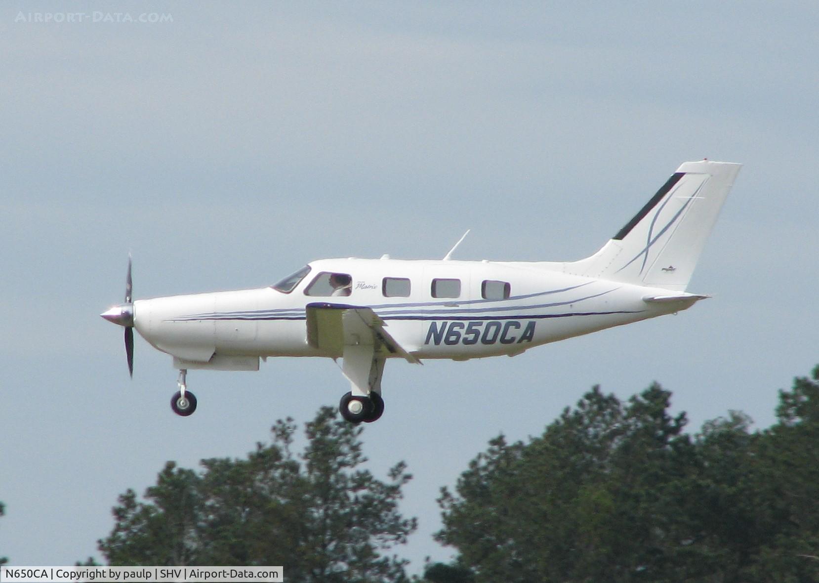 N650CA, 2008 Piper PA-46R-350T Malibu Matrix C/N 4692008, Landing on 14 at Shreveport Regional.