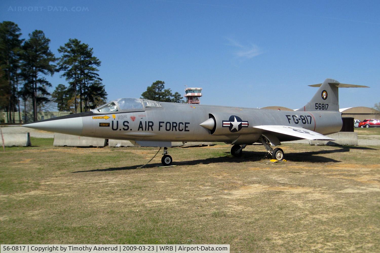 56-0817, 1956 Lockheed F-104A Starfighter C/N 183-1105, Museum of Aviation, Robins AFB