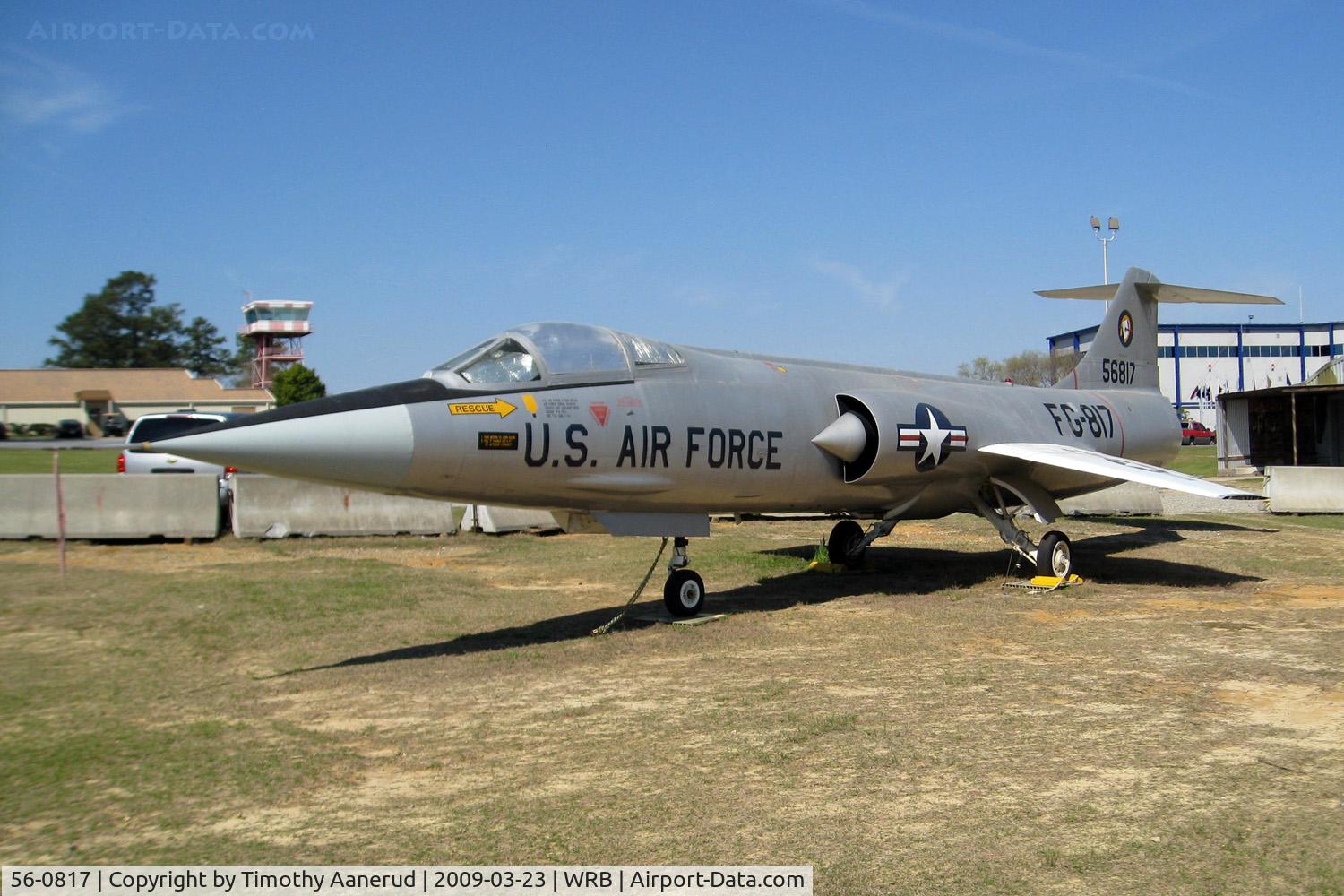 56-0817, 1956 Lockheed F-104A Starfighter C/N 183-1105, Museum of Aviation, Robins AFB
